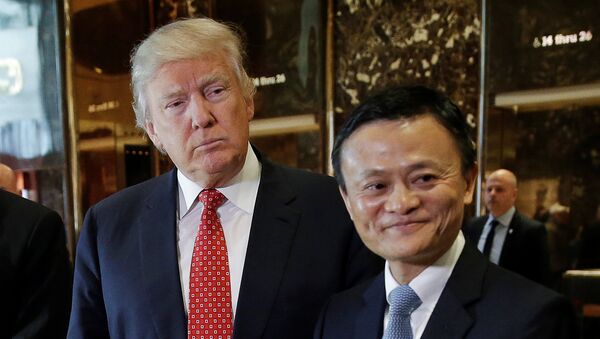 U.S. President-elect Donald Trump and Alibaba Executive Chairman Jack Ma - سبوتنيك عربي