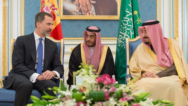 لقاء العاهل السعودي الملك سلمان مع ملك إسبانيا فيليبي السادس - سبوتنيك عربي