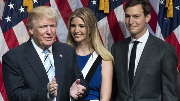 دونالد ترامب مع ابنته ايفانكا وزوجها - سبوتنيك عربي