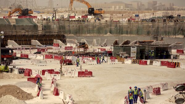 بناء ملعب في قطر - سبوتنيك عربي