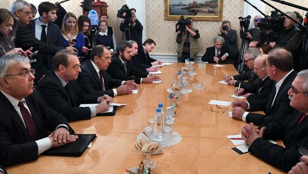 اجتماع سيرغي لافروف مع وفد المعارضة السورية - سبوتنيك عربي