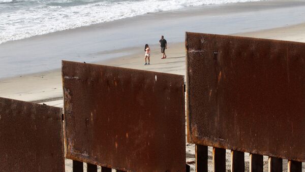 السياج الذي يفصل بين المكسيك والولايات المتحدة في منطقة سان دييغو، كاليفورنيا - سبوتنيك عربي