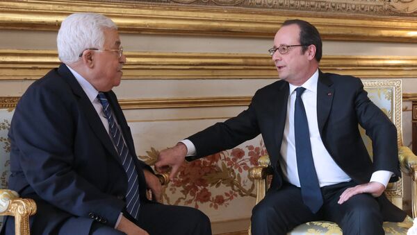 الرئيس الفرنسي هولاند والرئيس الفلسطيني محمود عباس - سبوتنيك عربي