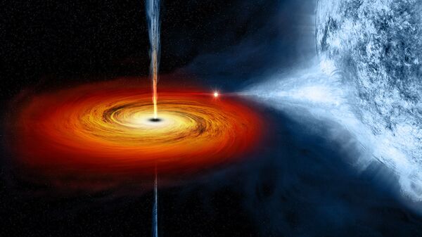 رسم توضيحي لفنان للثقب الأسود اسمه Cygnus X-1 - سبوتنيك عربي