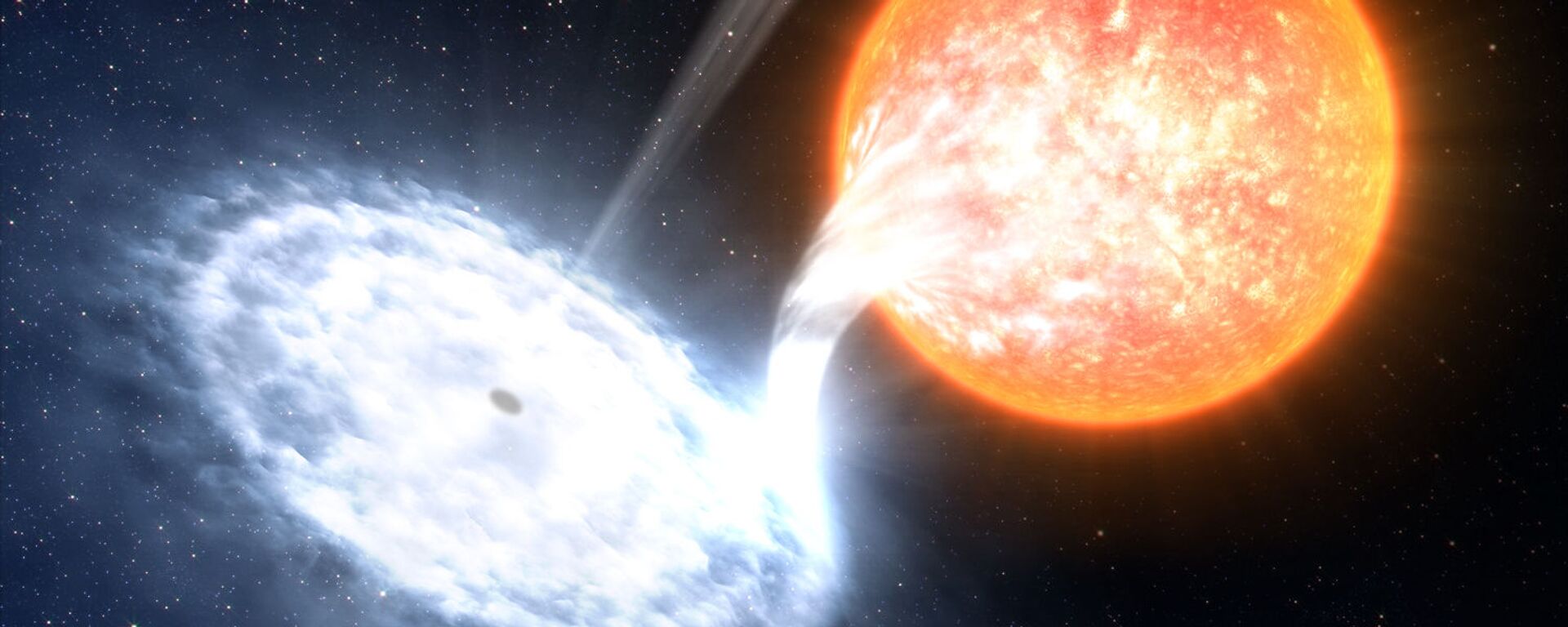 المجرة GX 339-4 - إحدى الثنائيات الأكثر ديناميكية في الفضاء، مع أربعة انفجارات خلال  الأعوام السبعة الماضية. في المجموعة الشمسية، نجم متطور لا يكبر الشمس كثيراً، يدور حول ثقب أسود يقدر حجمه بـ 10 أضعاف من الكتل الشمسية.  - سبوتنيك عربي, 1920, 22.10.2022