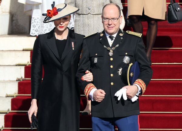 أمير موناكو ألبيرت الثاني برفقة زوجته الأميرة شارلين - سبوتنيك عربي