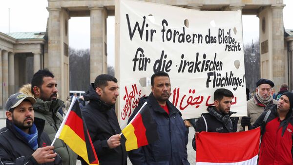 مظاهرة ضد ترحيل اللاجئين من ألمانيا - سبوتنيك عربي