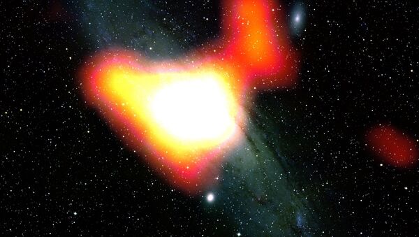 يلاحظ أن فائض من أشعة غاما ينطلق من قلب المجرة M31  إلى خارجها. - سبوتنيك عربي