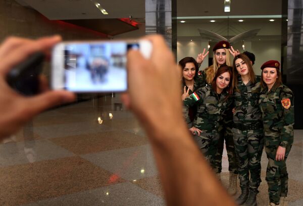 قوات البشمركة الكردية العراقية في إربيل، العراق 9 يونيو/ حزيران 2015 - سبوتنيك عربي