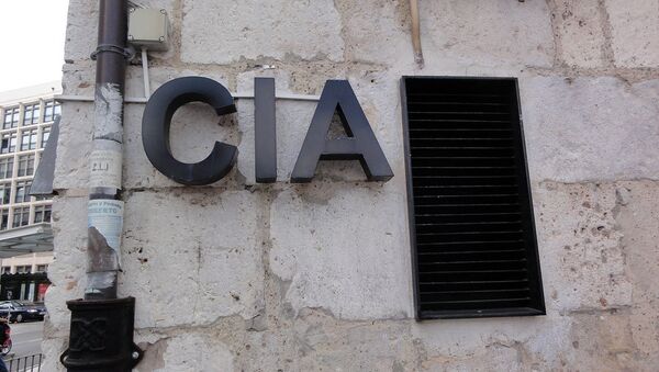 A CIA sign on a wall - سبوتنيك عربي