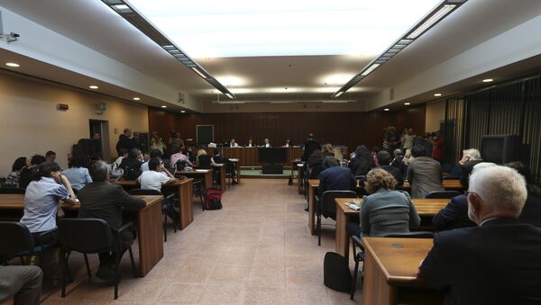 A view of the courtroom at the opening of a corruption trial against Finmeccanica, at the Busto Arsizio court, northern Italy, Wednesday, June 19, 2013. (File) - سبوتنيك عربي
