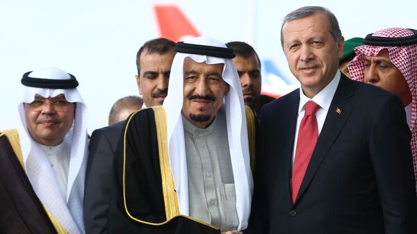 الملك السعودي سلمان بن عبد العزيز آل سعود مع الرئيس التركي رجب طيب أردوغان - سبوتنيك عربي