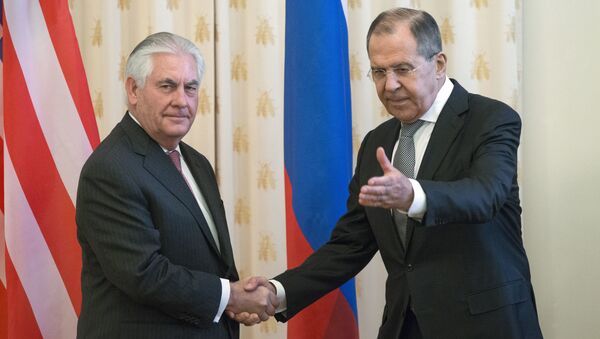 وزير الخارجية الروسي سيرغي لافروف يجري مباحثات مع نظيره الأمريكي ريكس تيليرسون في موسكو - سبوتنيك عربي