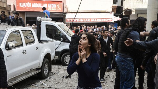انفجار في ديار بكر، جنوب تركيا 11 أبريل/ نيسان 2017 - سبوتنيك عربي
