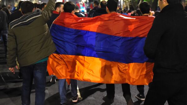 مسيرة الشعلة لإحياء ذكرى ضحايا الإبادة الجماعية للأرمن في عهد الإمبراطورية العثمانية في عام 1915، في يريفان - سبوتنيك عربي