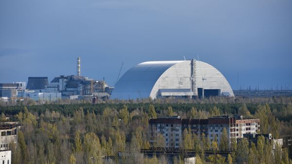 كارثة تشيرنوبيل - مخبأ اسمنتي فوق المفاعل رقم 4 لمحطة تشيرنوبيل لتوليد الكهرباء في مدينة بريبيات - سبوتنيك عربي