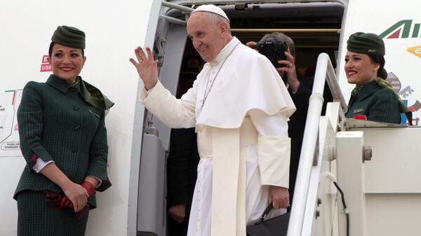 وصول بابا الفاتيكان إلى القاهرة - البابا فرنسيس - سبوتنيك عربي