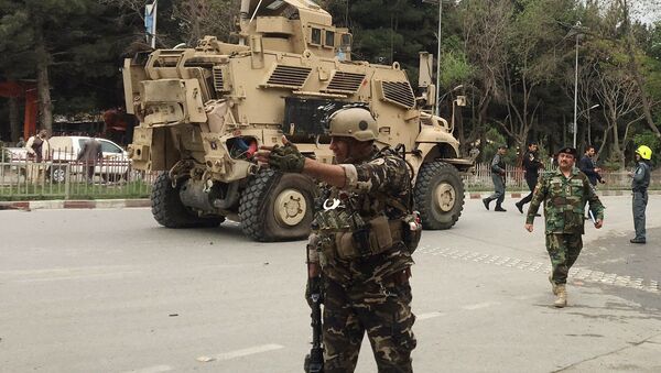 انفجار كبير قرب السفارة الأمريكية في العاصمة الأفغانية كابول، أفغانستان - سبوتنيك عربي