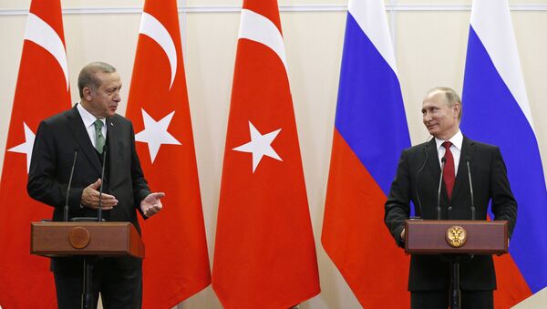 المؤتمر الصحفي للرئيس الروسي فلاديمير بوتين والرئيس التركي رجب طيب أردوغان - سبوتنيك عربي