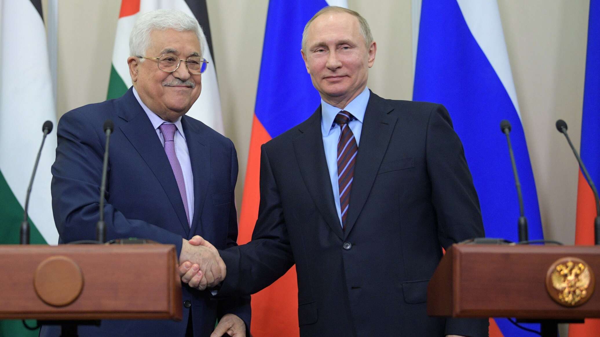 بوتين يوجه رسالة إلى عباس يؤكد فيها أهمية إقامة دولة فلسطين بحدود عام 1967