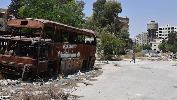 الوضع في حي القابون بضواحي مدينة دمشق - سبوتنيك عربي