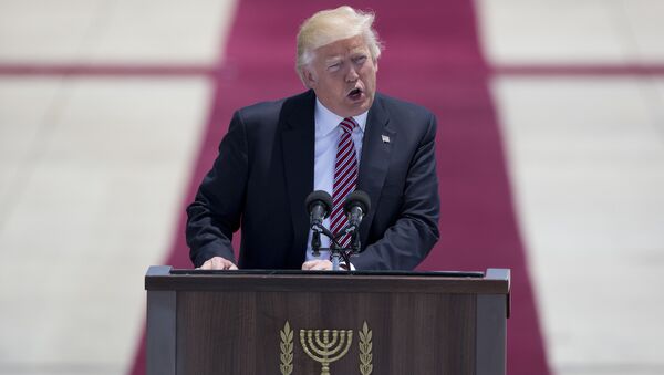 الرئيس دونالد ترامب في تل أبيب، 22 مايو/ آيار 2017 - سبوتنيك عربي