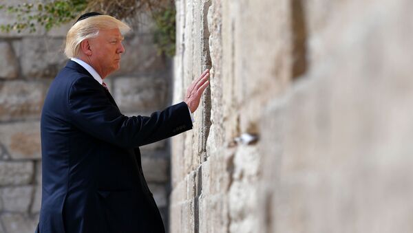 الرئيس الأمريكي دونالد ترامب في القدس، 23 مايو/ آيار 2017 - سبوتنيك عربي