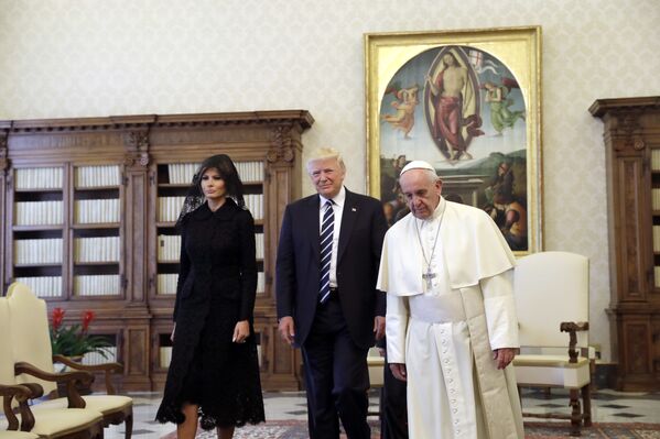 زيارة الرئيس الأمريكي دونالد ترامب وزوجته ميلانيا إلى الفاتيكان، 24 مايو/ أيار 2017 - سبوتنيك عربي