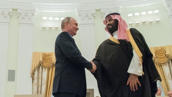 بوتين وولي العهد السعودي وزير الدفاع سلمان بن محمد آل سعود - سبوتنيك عربي