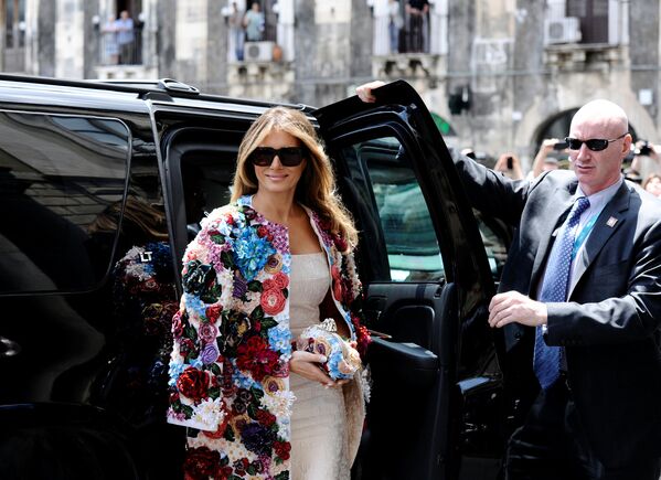 السيدة الأولى الأمريكية ميلانيا ترامب تصل إيطاليا، 26 مايو/ أيار 2017 - سبوتنيك عربي