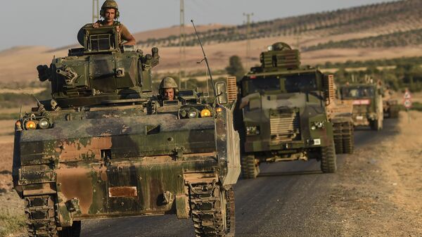 قوات تركية على الحدود التركية السورية - سبوتنيك عربي
