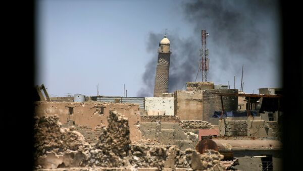 تفجير منارة الحدباء في مدينة الموصل - سبوتنيك عربي
