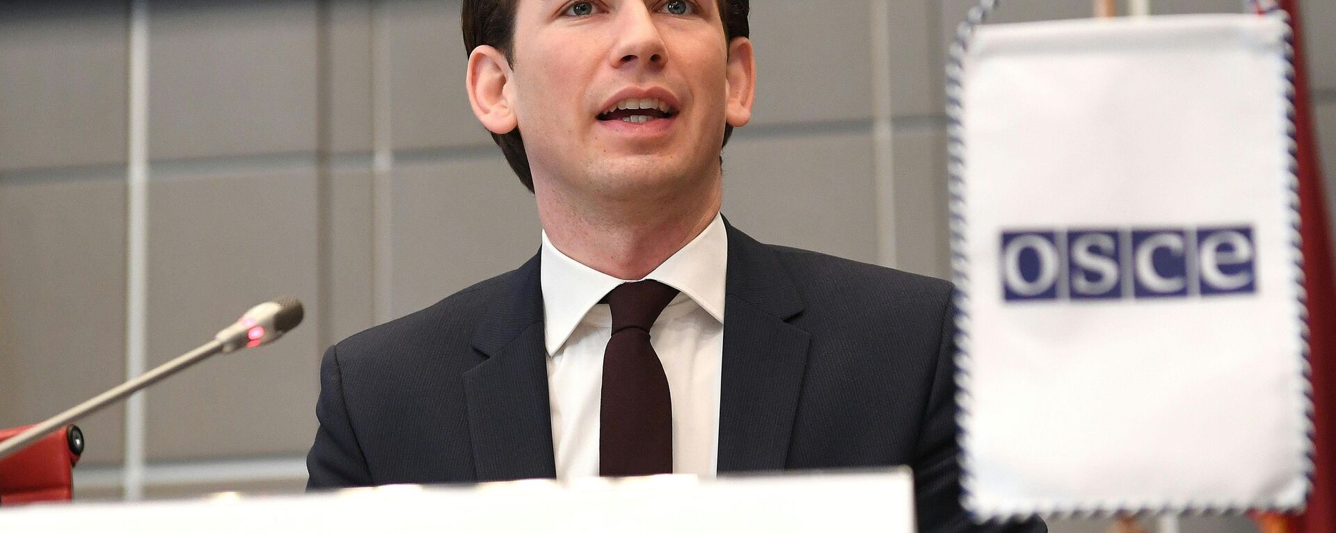 Austrian Foreign Minister Sebastian Kurz is pictured during his speech at the OSCE in Vienna, Austria on January 12, 2017 - سبوتنيك عربي, 1920, 09.11.2020