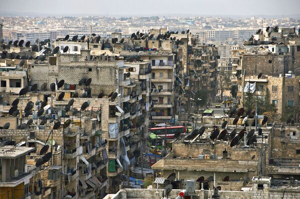 حي سكني مدمر في مدينة حلب السورية - سبوتنيك عربي