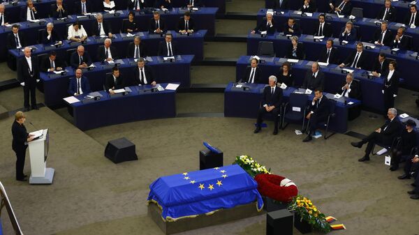 مراسم التأبين في البرلمان الأوروبي بمدينة ستراسبورغ  - سبوتنيك عربي