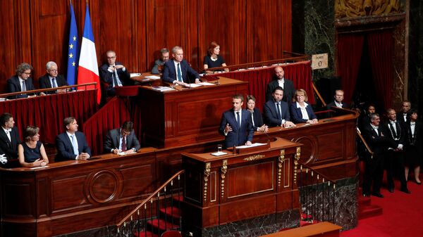 ماكرون في البرلمان الفرنسي - سبوتنيك عربي