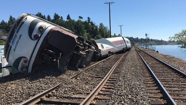 حادث قطار في واشنطن، الولايات المتحدة 2 يوليو/ تموز 2017 - سبوتنيك عربي