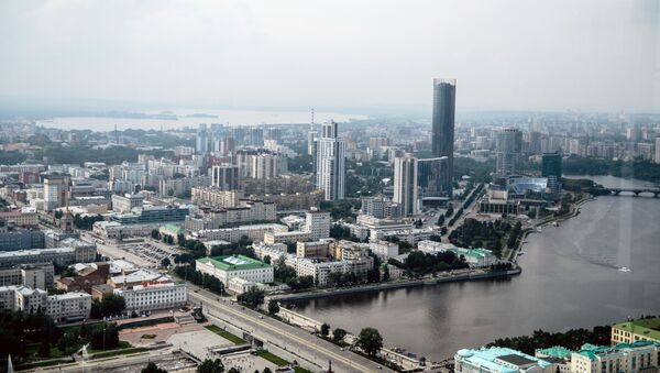 مشهد لمدينة يكاتيرينبورغ من نافذة البرج التجاري فيسوتسكي، روسيا - سبوتنيك عربي
