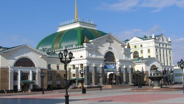 مبنى لمحطة قطار في كراسنويارسك، روسيا - سبوتنيك عربي