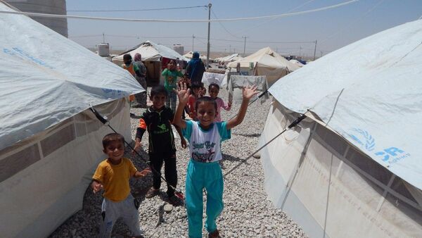 مخيم للنازحين العراقيين غرب الموصل، العراق - سبوتنيك عربي
