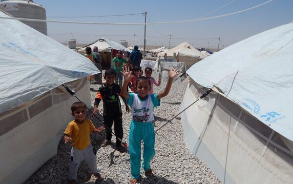 مخيم للنازحين العراقيين غرب الموصل، العراق - سبوتنيك عربي