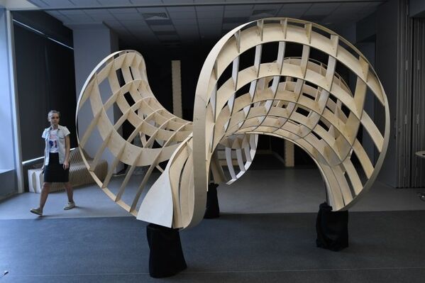 شكل هندسي من الخشب، ناتج عن طباعة ثلاثية الأبعاد - سبوتنيك عربي