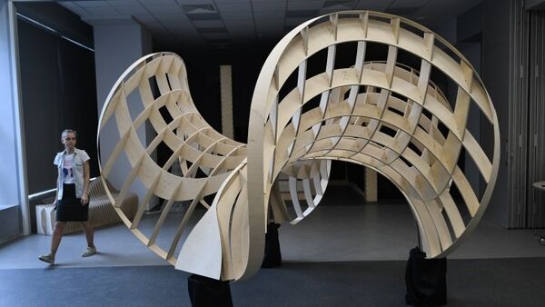 شكل هندسي من الخشب، ناتج عن طباعة ثلاثية الأبعاد - سبوتنيك عربي