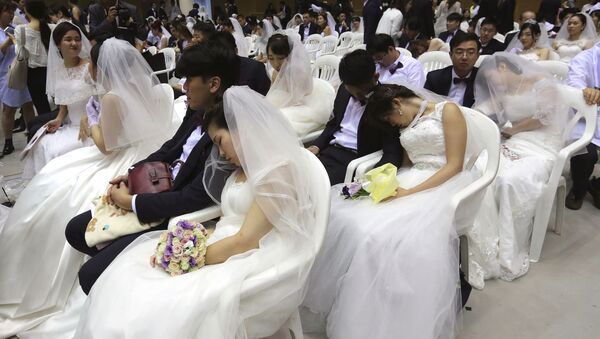 زواج جماعي في كوريا الجنوبية، 7 سبتمبر/ أيلول 2017 - سبوتنيك عربي