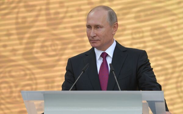 الرئيس الروسي فلاديمير بوتين في ملعب الوجنيكي - سبوتنيك عربي