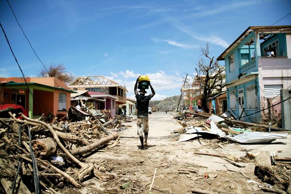 الدمار النجم عن إعصار ماريا في جمهورية الدومينيكان، 21 سبتمبر/ أيلول 2017 - سبوتنيك عربي