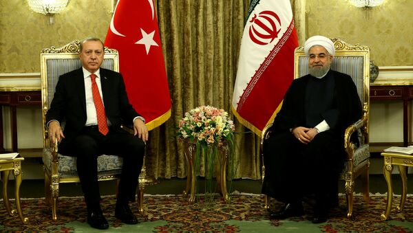 الرئيس الإيراني حسن روحاني ورئيس تركيا رجب طيب أردوغان - سبوتنيك عربي