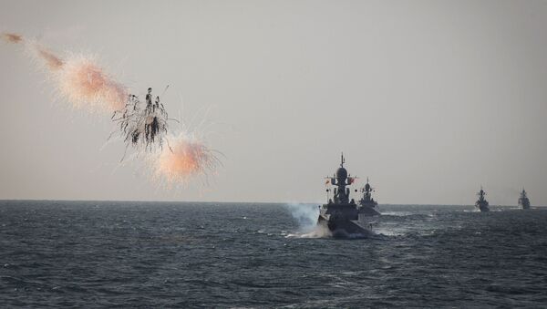 مناورات عسكرية بحرية لقوات أسطول بحر قزوين، روسيا - سبوتنيك عربي
