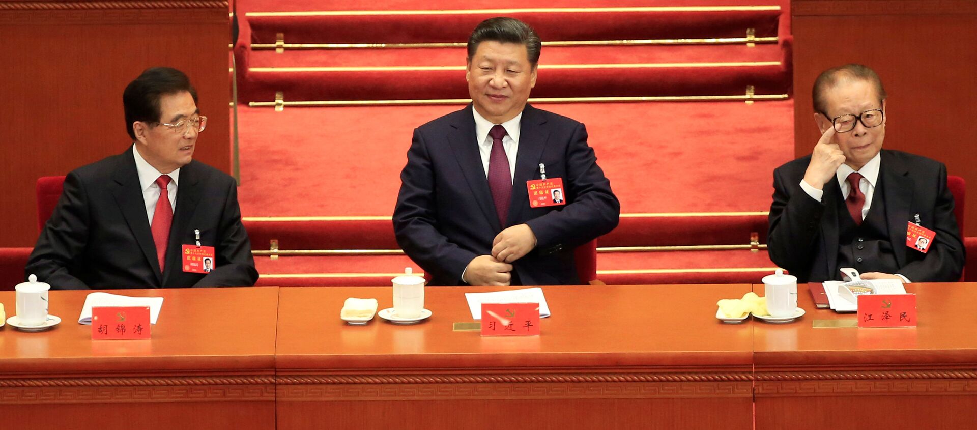  الرئيس الصيني شي جين بينغ في المؤتمر التاسع عشر للحزب الشيوعي في بكين، الصين 18 أكتوبر/ تشرين الأول 2017 - سبوتنيك عربي, 1920, 01.07.2021