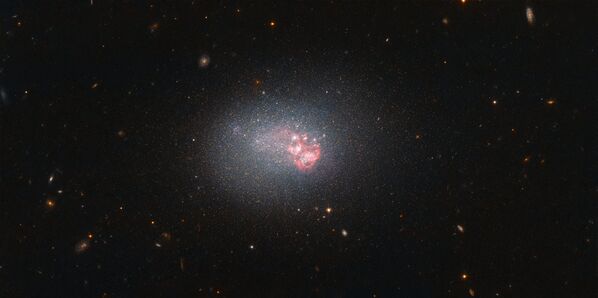 المجرة ESO 553-46 - وفيما يتعلق بالمجرات، يمكن أن يكون حجم المجرة خادعا. حجم بعض المجرات الكبيرة نائم، مثل مجرة ESO 553-46 في الصورة. فبإمكانها أن تنتج نجوما عديدة وبشكل متزايد. في الواقع، فهي أكثر المجرات نشاطا من حيث إنتاج النجوم، وذلك من بين 1000 مجرة على المدى القريب من مجرتنا درب الدبانة. - سبوتنيك عربي